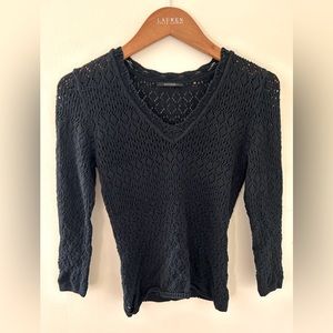 Ellie Tahiri black knit sweater